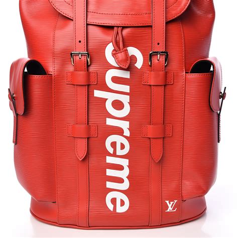 louis vuitton red supreme backpack|supreme louis vuitton backpack cheap.